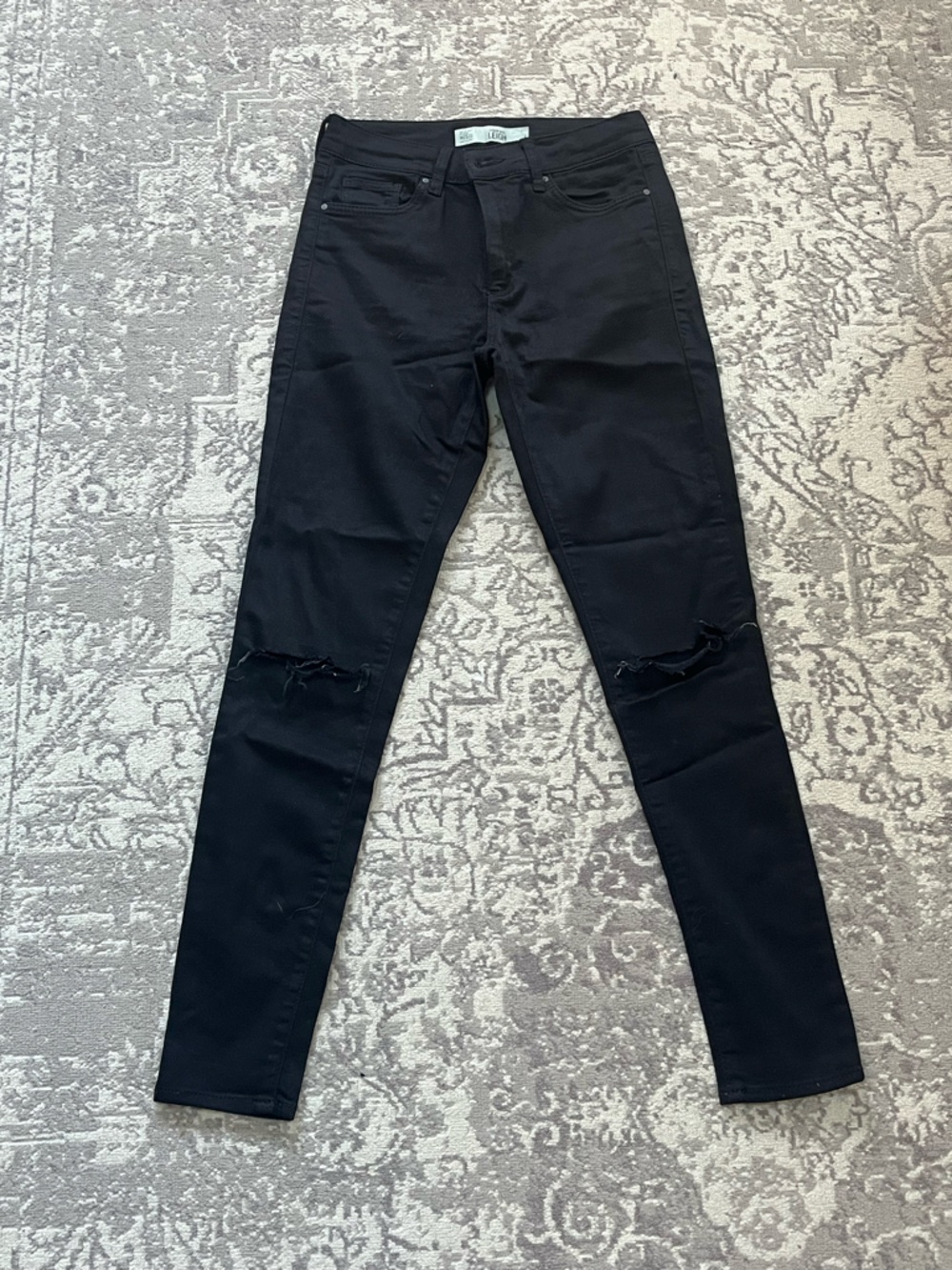 Topshop Leigh Black Skinny Jeans